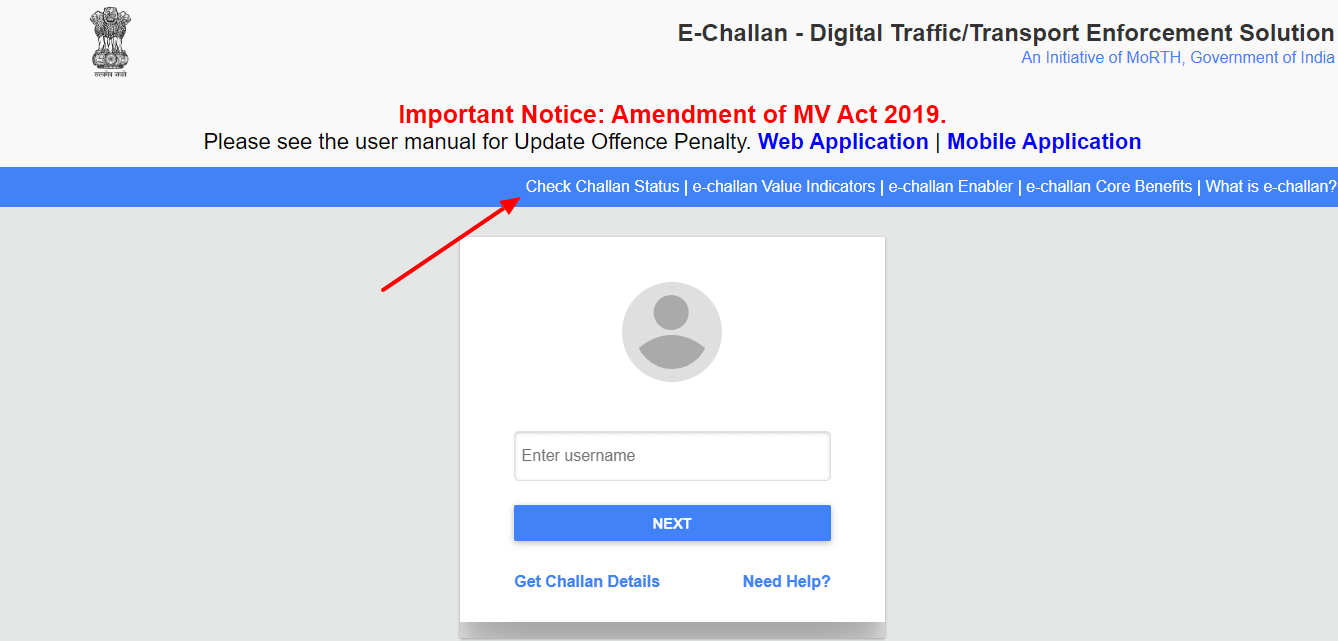 How To Pay Traffic Fine Via E Challan Online Check Status